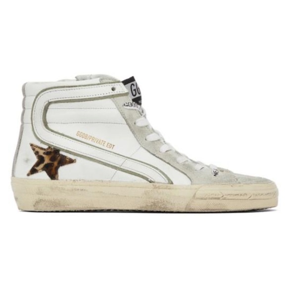 Golden Goose Slide distressed leather sneakers - Picture 1 of 5